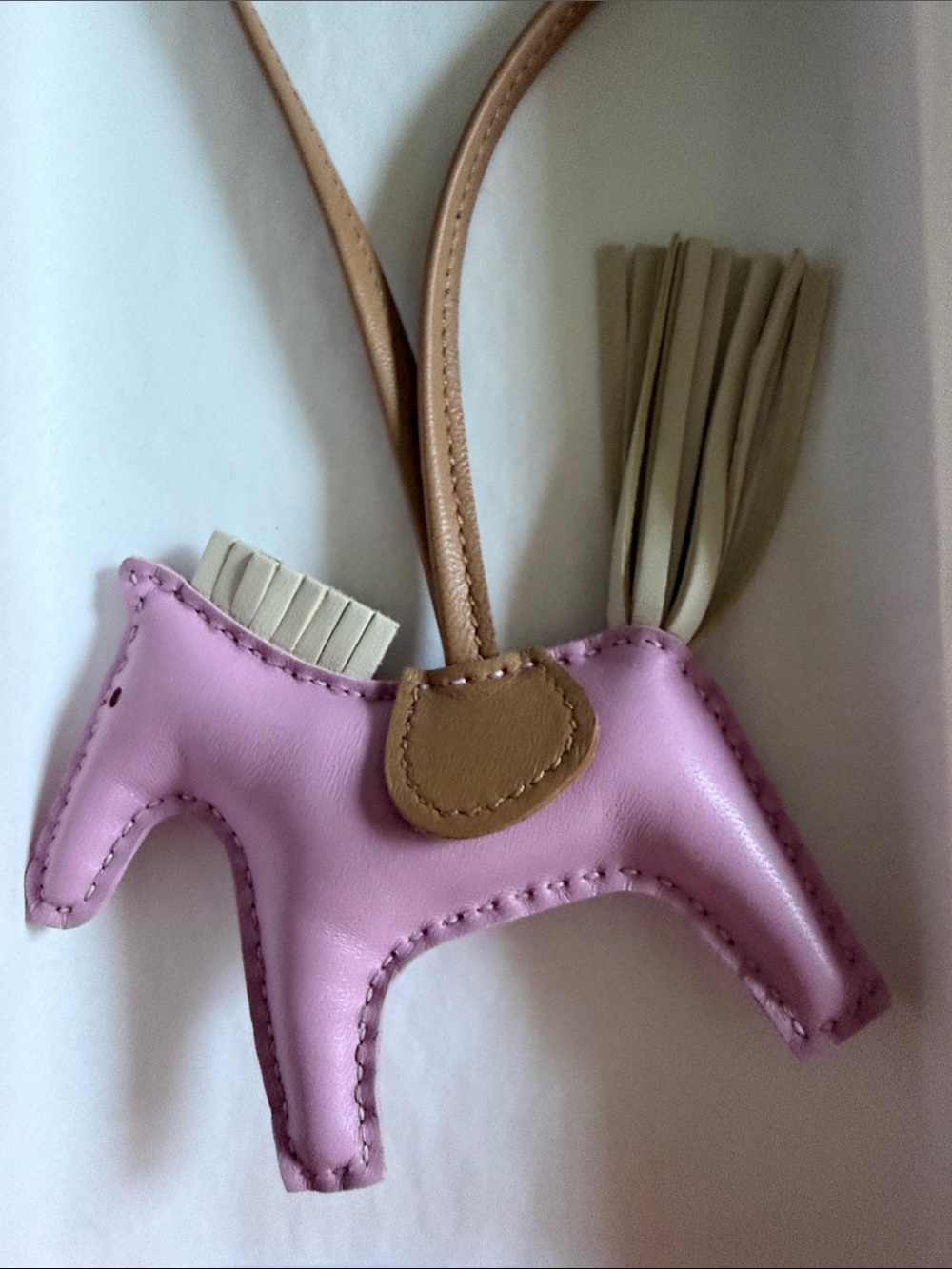 Hermès Mauve and Tan Rodeo Bag Charm - Picture 2 of 2